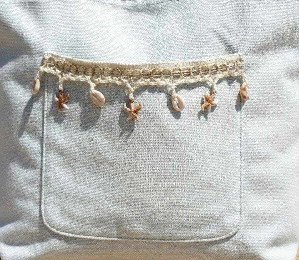 Crochet Shell Trim | Pearl, Cowrie, Starfish | Coastal Decor