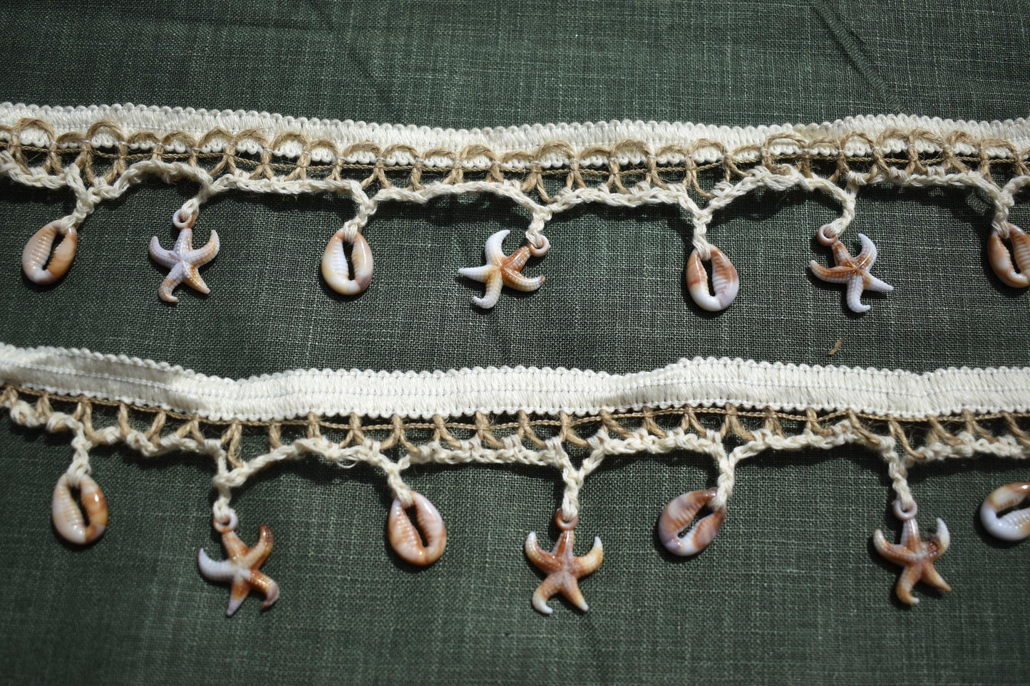 Crochet Shell Trim | Pearl, Cowrie, Starfish | Coastal Decor