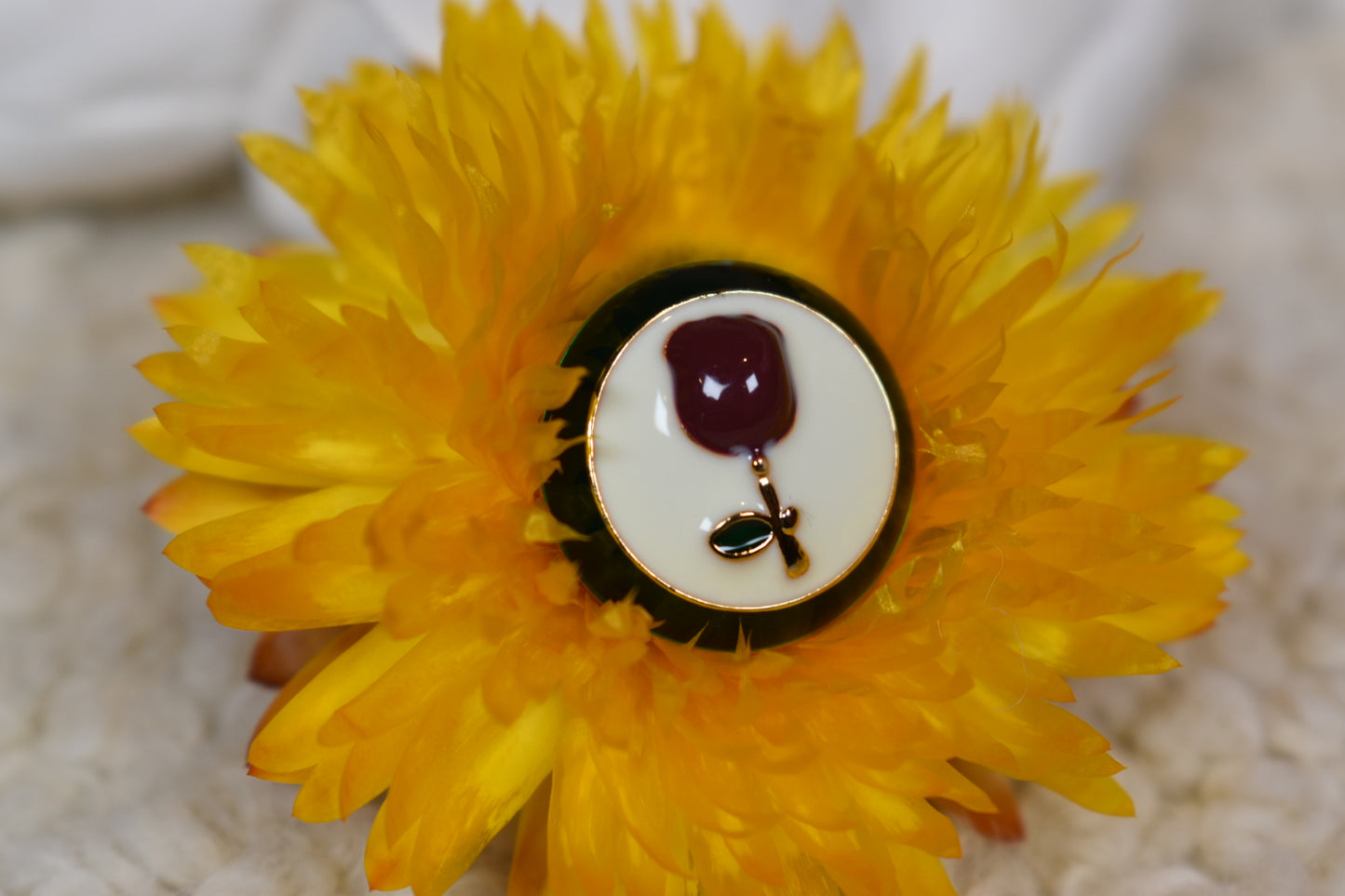 Red Rose Decorative Button